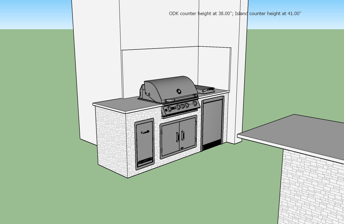 outdoor kitchen sketchup
