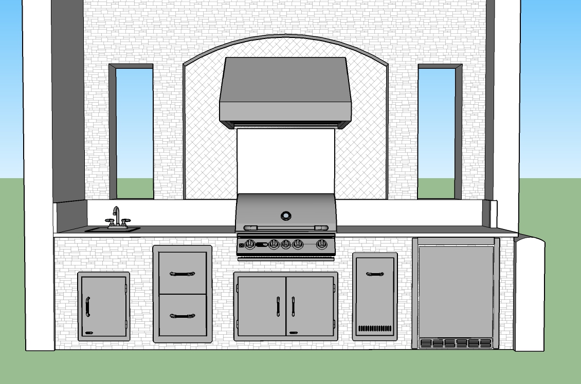 outdoor kitchen elevations